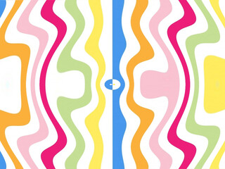 pattern with colorful ribbons