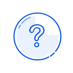 question in circle faq outline icon