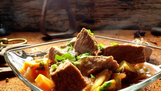 Great beef stew served hot and delicious