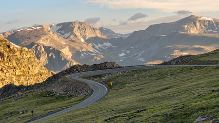 Beartooth Highway scenic byway - morning light