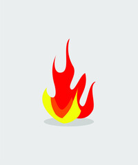 Fire icon vector 