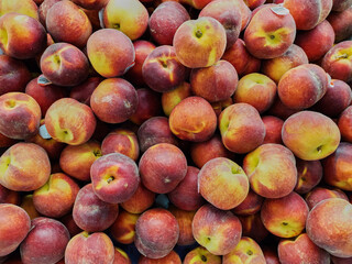 many peaches in supermarket