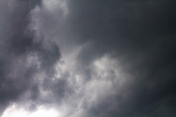Blue sky white clouds time lapse move swim quickly and change shape. Aerial view of flying on blue sky with cirrus white clouds summer. Place text and design of your commercial products. Copy space