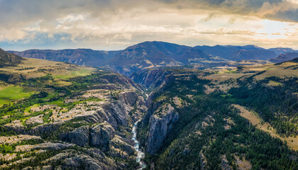 Chief Joseph Scenic Highway  - dramatic canyon formed by the Clarks Fork of the Yellowstone River