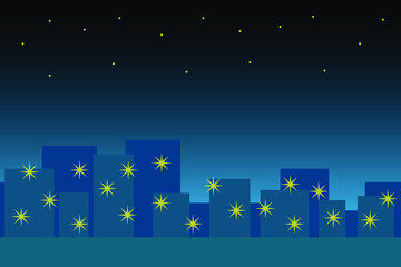 夜の街　コピースペース　背景素材