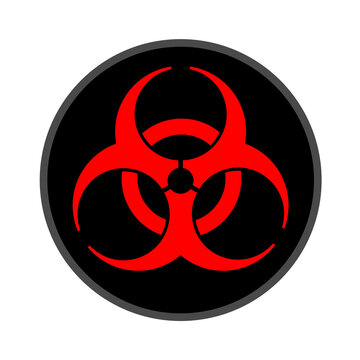 バイオハザード・危険・感染症・生物兵器イメージ素材：有害生物警告医療廃棄物示：赤…液体・臓器など泥状の物（日本）