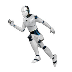 artificial intelligence robot or cyborg move