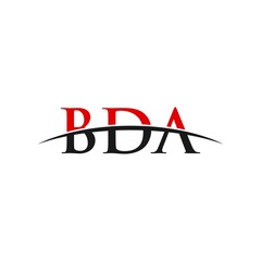 BDA initial swoosh horizon, letter logo designs corporate inspiration