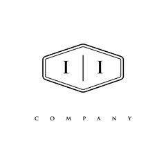 initial II logo design vector