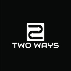 Two ways of live icon logo template in flat design monogram illustration