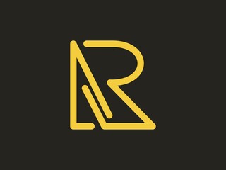 Creative Modern Monogram Logo Letter A B or A R. Vector Simple Luxury Initial Design