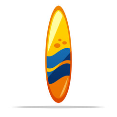 Surfboard vector isolated illustration design