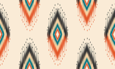 Geometric ethnic oriental ikat pattern traditional Design for background,carpet,wallpaper,clothing,wrapping,Batik,fabric,Vector illustration.embroidery style.