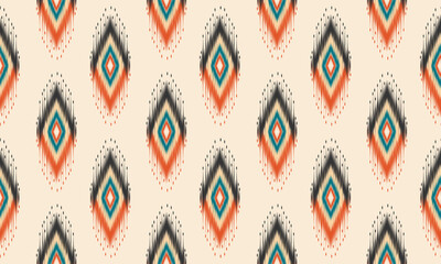 Geometric ethnic oriental ikat pattern traditional Design for background,carpet,wallpaper,clothing,wrapping,Batik,fabric,Vector illustration.embroidery style.