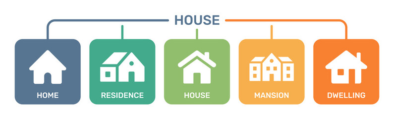 House icon set. Vector illustration.