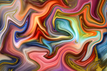 Abstract colorful paint background. Acrylic texture with marble pattern