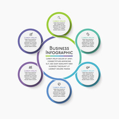 Business circle. timeline infographic icons designed for abstract background template milestone element modern diagram process technology digital marketing data presentation chart Vector