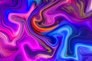 Fototapeta premium Colorful abstract painting background. Liquid marbling paint background. Fluid Ink Visual Arts. Mix of acrylic vibrant colors. Fluid canvas painting texture. Style incorporates the swirls of marble
