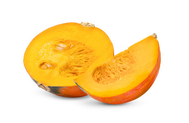 Pumpkin slice isolated on white