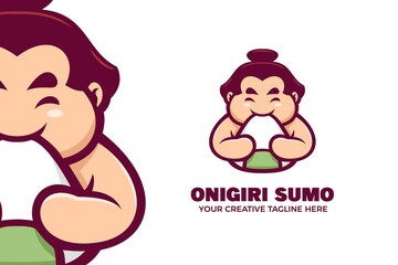 Japanese Food Cartoon Mascot Logo Template