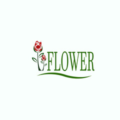 red rose flower illustration, good for banners, emblems, stickers, etc.