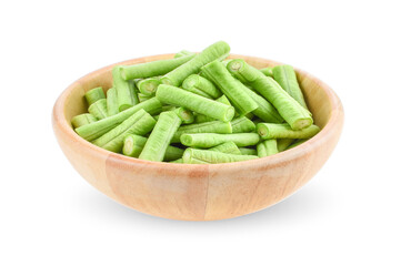 Slide shoot yardlong bean isolated on white background