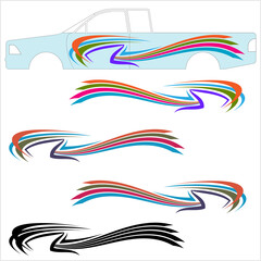 Vehicle Graphics, Stripe : Vinyl Ready Design, Vehicle Warp Design