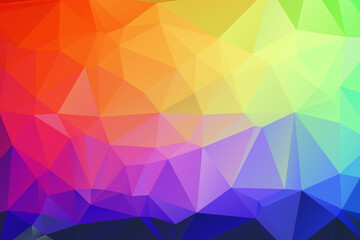 Multicolor geometric rumpled triangular low poly origami style gradient illustration graphic background. Vector polygonal design for your business. Rainbow, spectrum image.