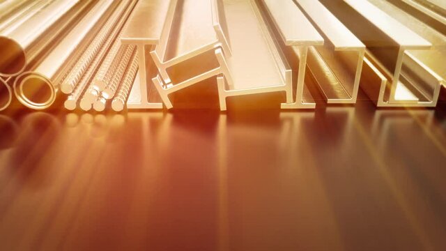 shining vary metal profile scrolling background, looping