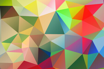 Colorful vector Low poly crystal background. Polygon design pattern. Low poly illustration, low polygon background.