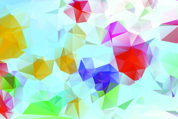 Colorful vector Low poly crystal background. Polygon design pattern. Low poly illustration, low polygon background.