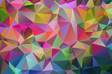 Obraz premium Colorful vector Low poly crystal background. Polygon design pattern. Low poly illustration, low polygon background.