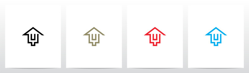 House Roof On Top Of Letter Logo Design Y