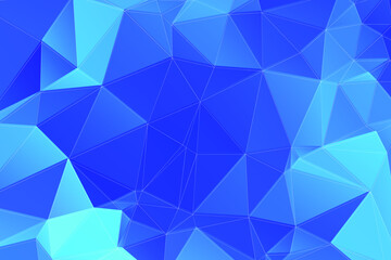 blue shining triangular background. Creative geometric illustration in Origami style with gradient. Triangular pattern for your business design