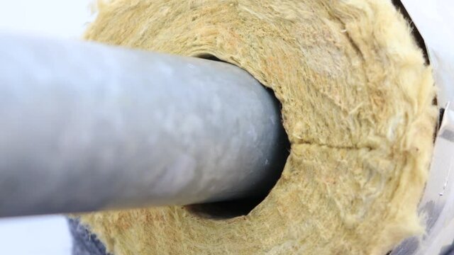 yellow Fiberglass insulation for industrial use and old
