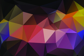 Geometric colorful background with triangular polygons. Abstract design. low poly Vector illustration.
