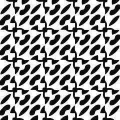  vector seamless pattern with triangular elements. abstract ornament for wallpapers and backgrounds. Black and white colors.