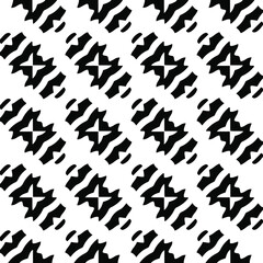  vector seamless pattern with triangular elements. abstract ornament for wallpapers and backgrounds. Black and white colors.