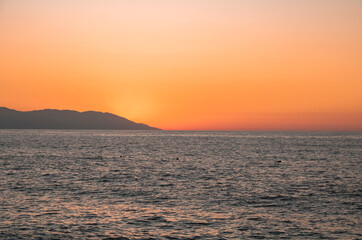 sunset over the sea