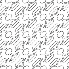 Vector geometric pattern. Repeating elements stylish background abstract ornament for wallpapers and backgrounds. Black and white colors.