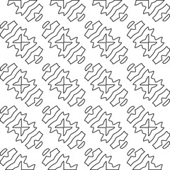 Vector geometric pattern. Repeating elements stylish background abstract ornament for wallpapers and backgrounds. Black and white colors.