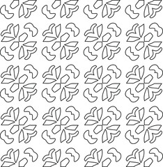 Vector geometric pattern. Repeating elements stylish background abstract ornament for wallpapers and backgrounds. Black and white colors.