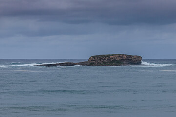 Wasp Island in rough weather, Durras, NSW, May 2021