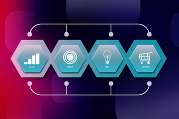 2D Digital Abstract Business Networking background
