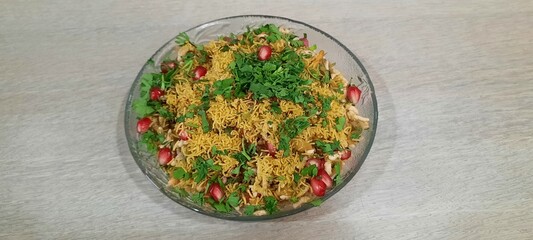 Bhel is a mixture of various farsan and puffed rice. Bhel chaat can be used in hotel industry.