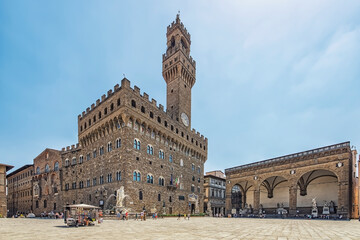 Piazza Della Signoria in Florence, Italy - obrazy, fototapety, plakaty