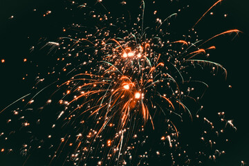 A Beautiful view of Firecrackers Exploding on sky
