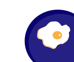 fried egg on a white background