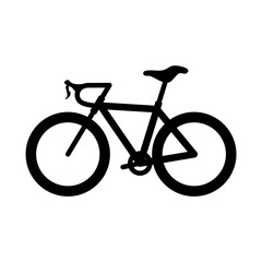 Fototapeta premium ロードレーサー（スポーツタイプの自転車）のシルエットのイラスト