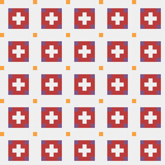 Naklejka premium Abstract Cross Pattern generative computational art illustration